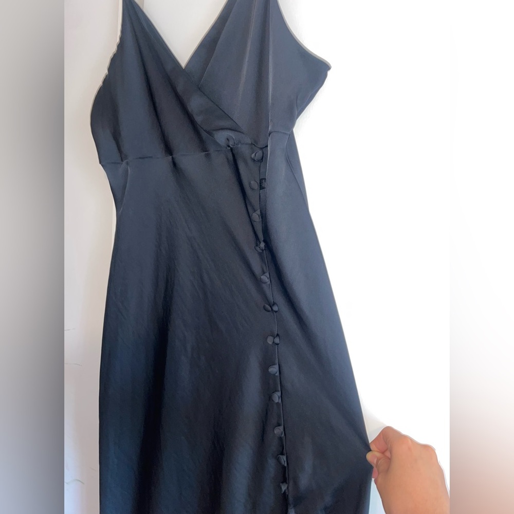 ZARA silky long black dress *BRAND NEW W TAGS*